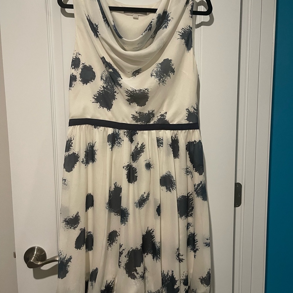 Loft white and blue dress.